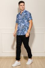 Camisa-Masculina-Folhagens---Azul-