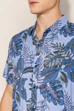 Camisa-Masculina-Folhagens---Azul-