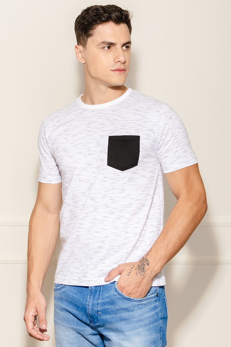 Camiseta-Masculina-com-Bolso---Branco