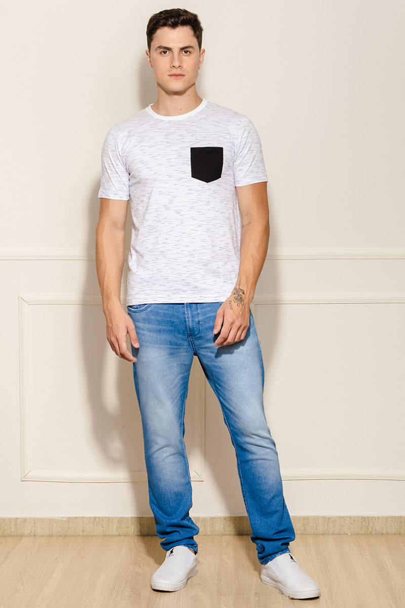 Camiseta-Masculina-com-Bolso---Branco