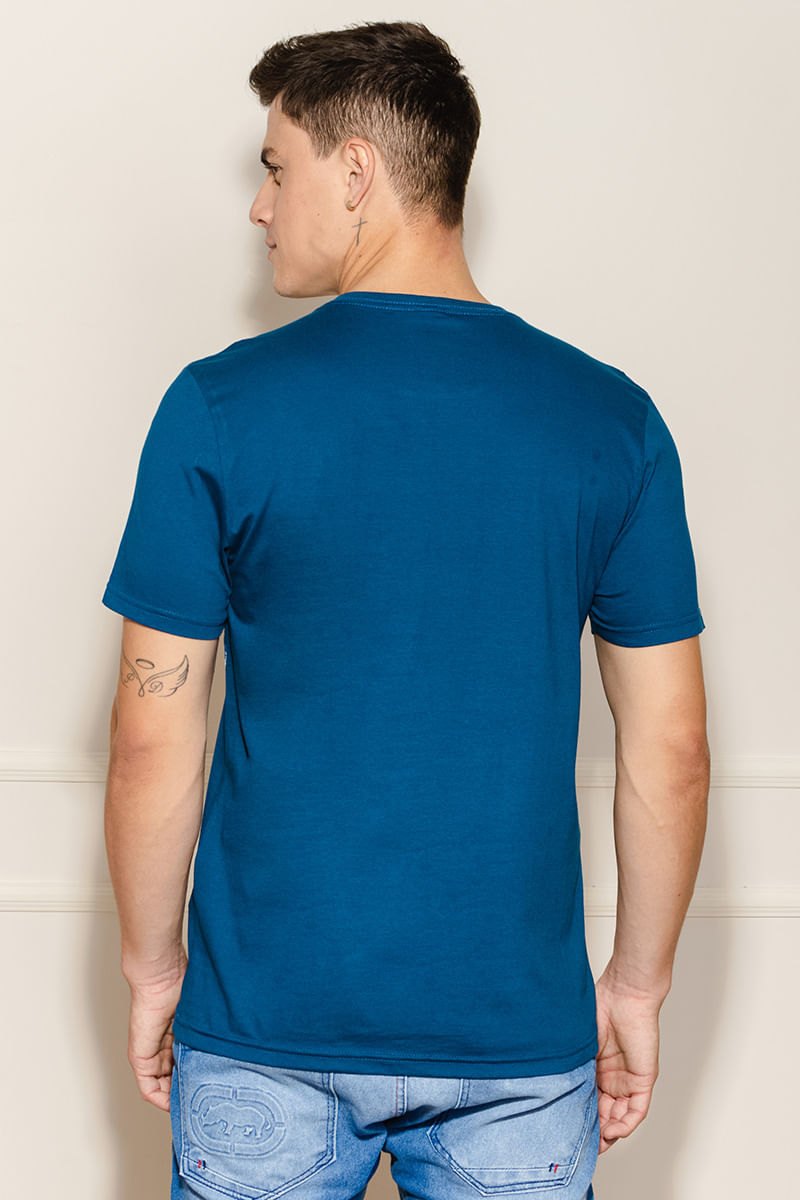 Camiseta-Masculina-Recorte-Floral---Azul