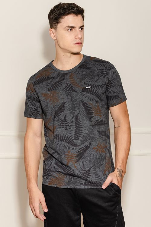 Camiseta Masculina Folhagens Fico