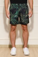 Bermuda-Masculina-Folhagens---Preto