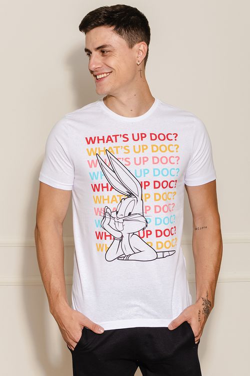 Camiseta Masculina Pernalonga - Branco