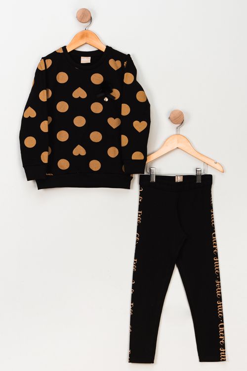Conjunto Menina Infantil - Preto