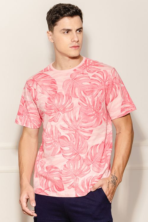 Camiseta Masculina Folhagens