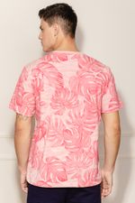 Camiseta-Masculina-Folhagens---Rosa