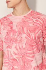 Camiseta-Masculina-Folhagens---Rosa