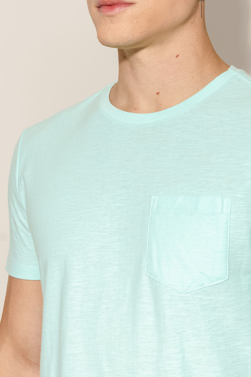 Camiseta-Masculina-Com-Bolso---Azul