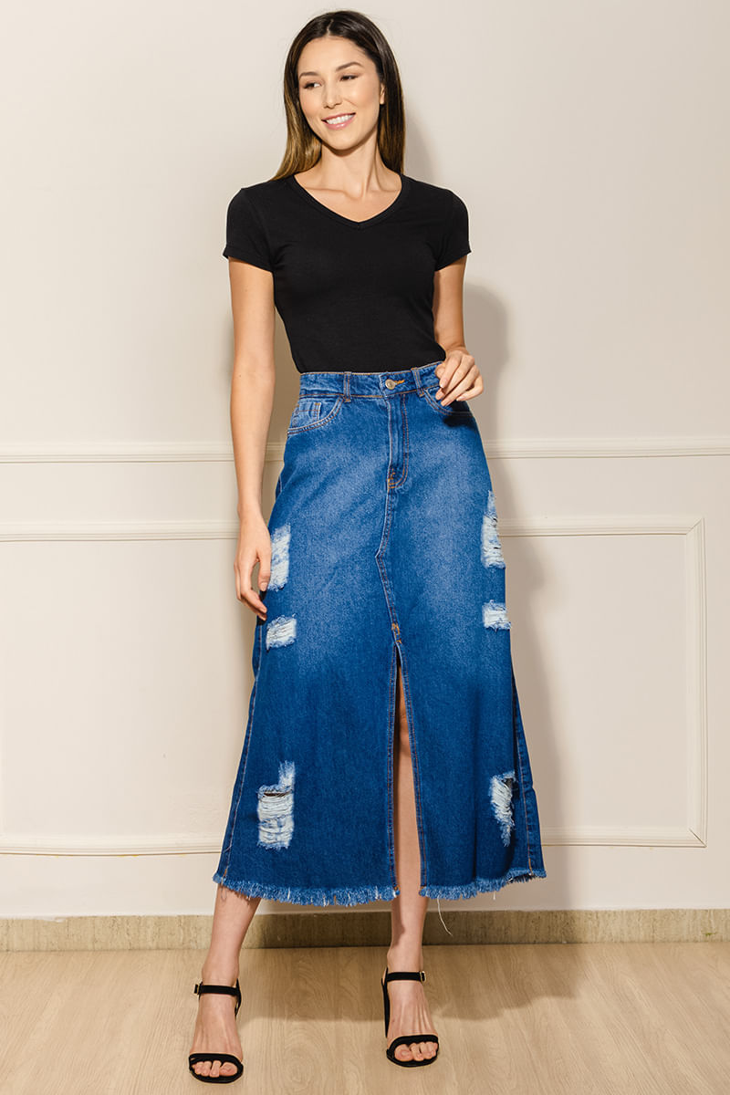 Saia-Jeans-Feminina-Midi---Azul
