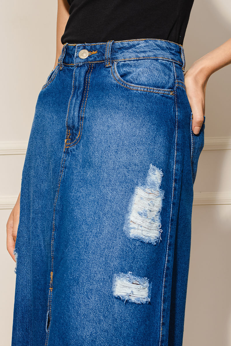 Saia-Jeans-Feminina-Midi---Azul
