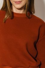 Blusa-Feminina-Moletom-Texturizado---Laranja