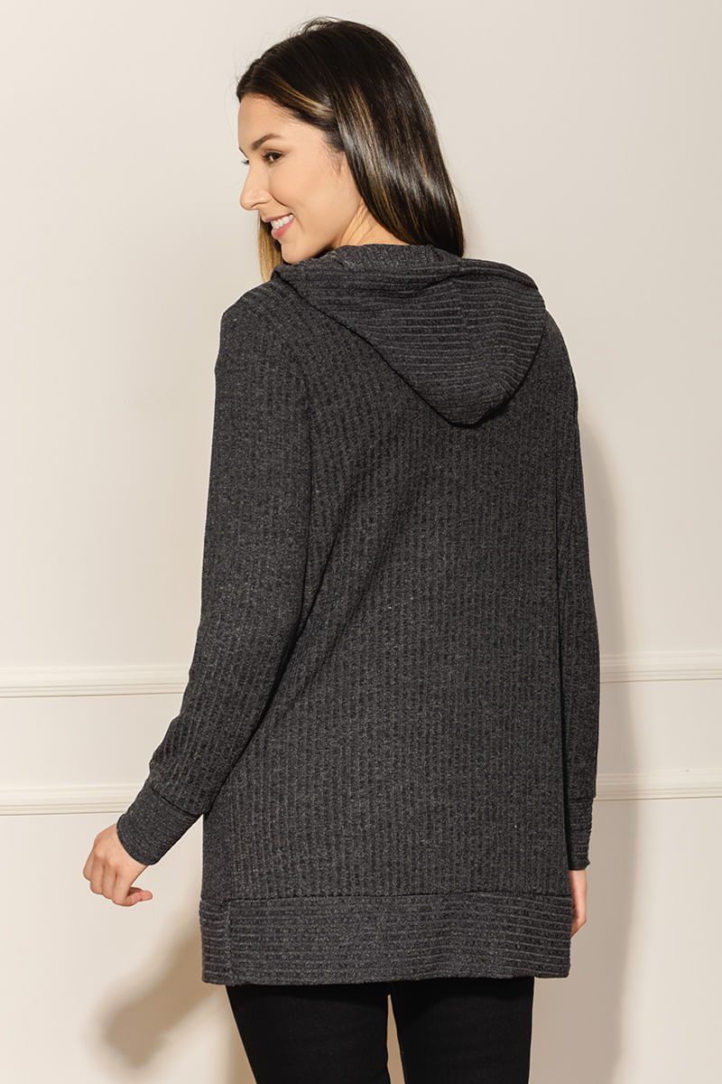 Cardigan-Feminino-Canelado---Cinza