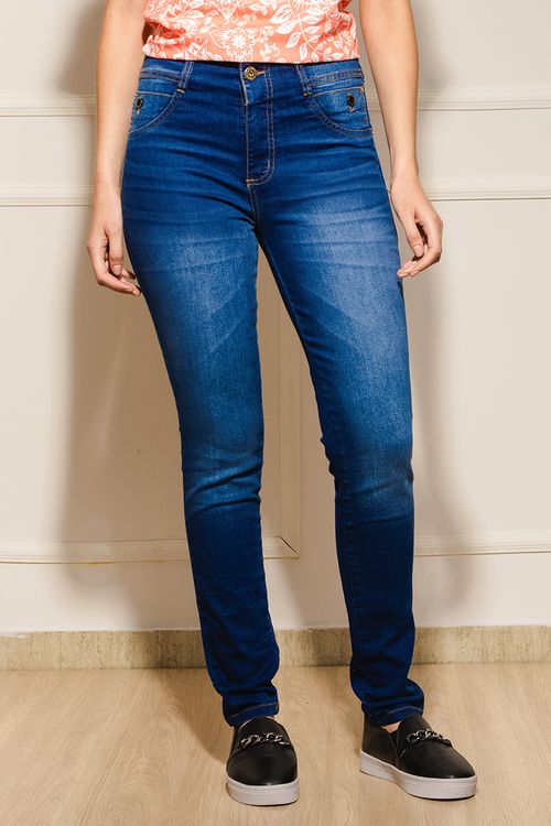 Calça Feminina Jeans Skinny - Azul