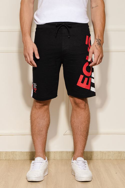 Bermuda Moletom Masculina Ecko - Preto