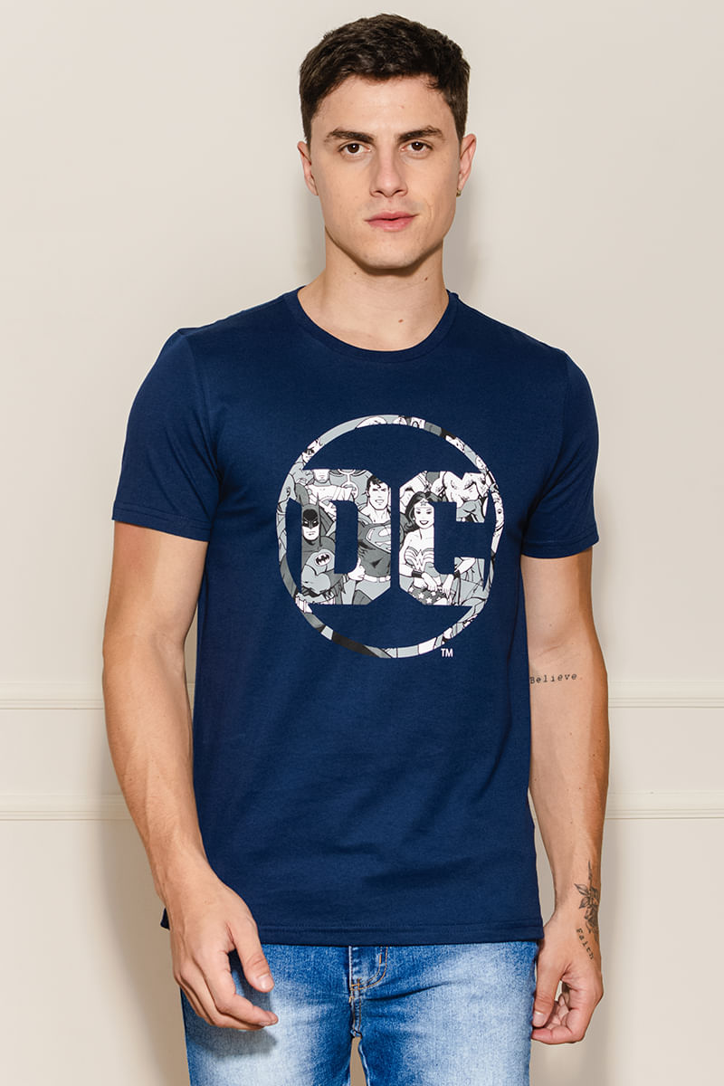Camiseta-Masculina-DC-Comics---Azul