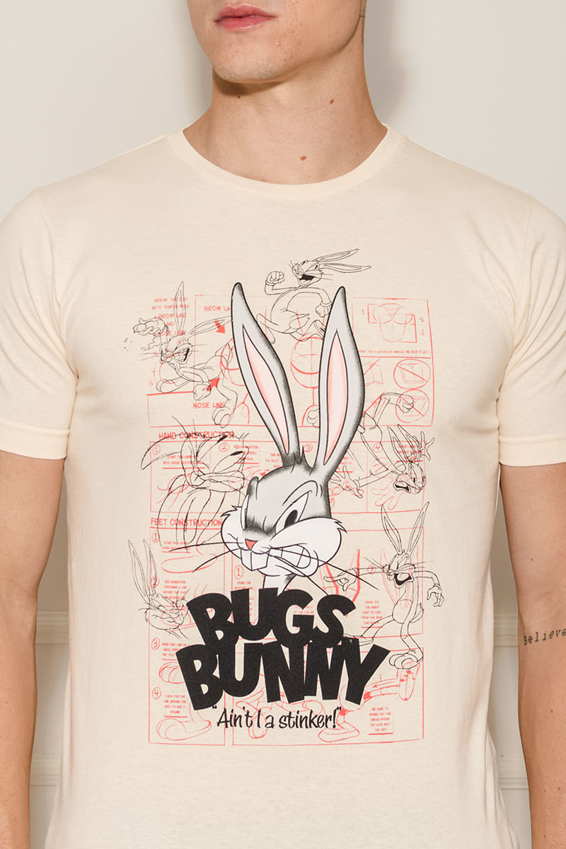 Camiseta-Masculina-Pernalonga---Bege