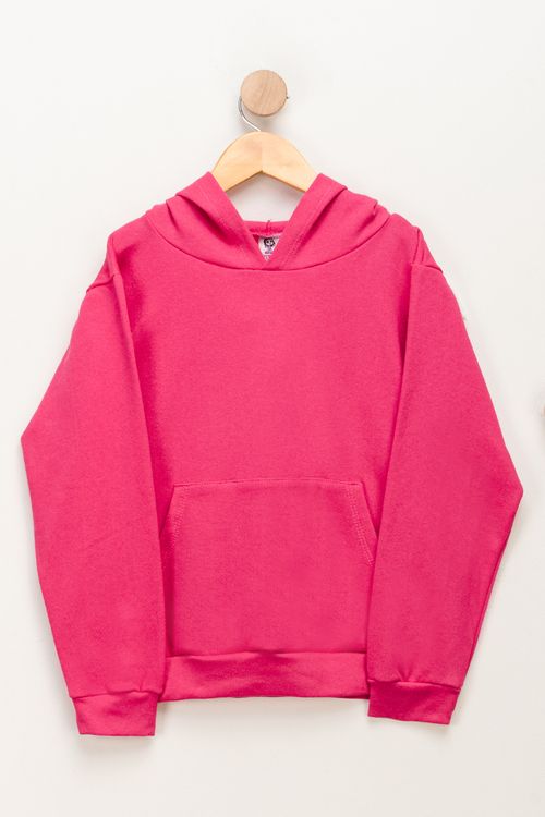Jaqueta Juvenil Feminina Moletom Básica - Rosa