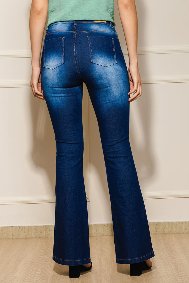 Calça Jeans Feminina Flare Vizzy Preta