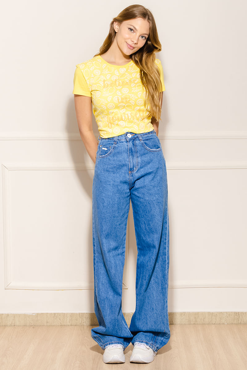 Camiseta-Feminina-Estampa-Limao---Amarelo