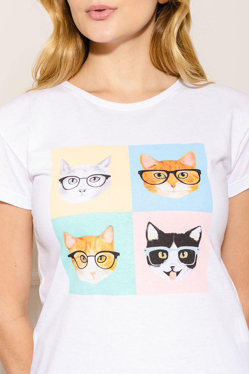 Camiseta-Feminina-Gatinhos---Branco
