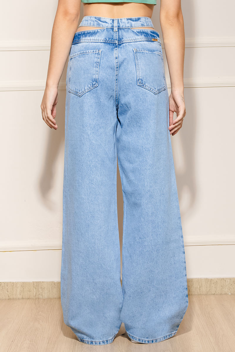 Calca-Feminina-Jeans-Wide-Leg-Vazada---Azul