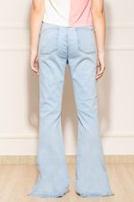 Calca-Feminina-Jeans-Flare-Pregas---Azul