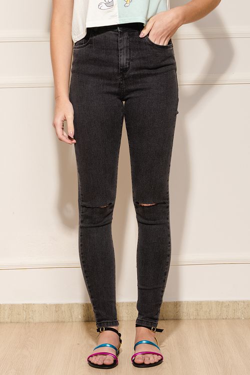 Calça Feminina Skinny - Cinza