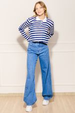 Camisa-Polo-Feminina-Listrada-Pernalonga---Azul