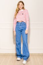 Camisa-Polo-Feminina-Listrada-Pernalonga---Rosa