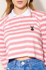 Camisa-Polo-Feminina-Listrada-Pernalonga---Rosa