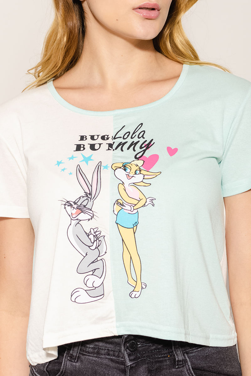 Camiseta-Feminina-Pernalonga-e-Lola