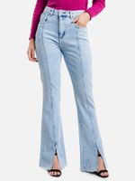 Calca-Feminina-Bootcut-com-Fenda---Azul-