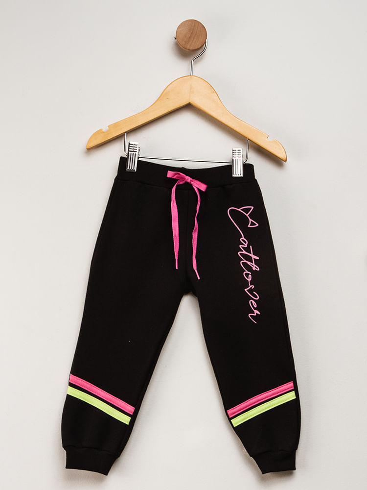 Calca-Infantil-Feminina-Moletom-Listras-Contraste