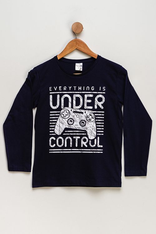 Camiseta Juvenil Masculino Game - Marinho