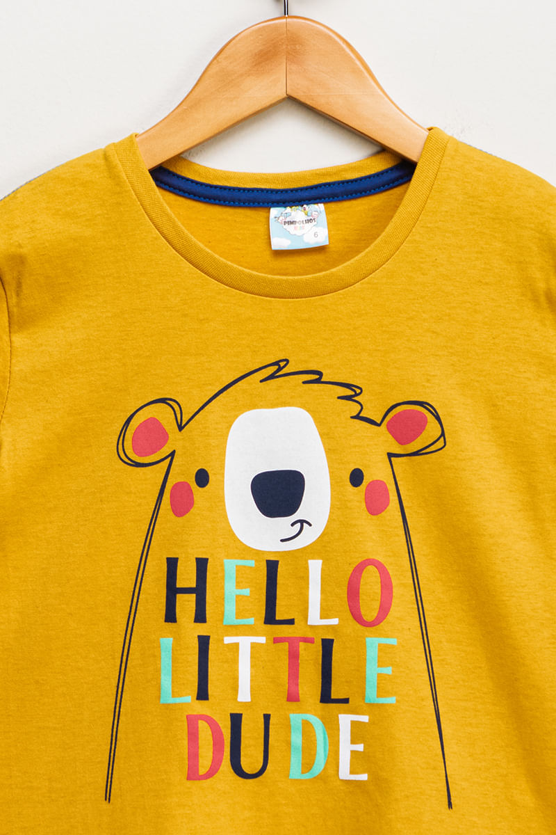 Camiseta-Infantil-Masculino-Urso---Amarelo
