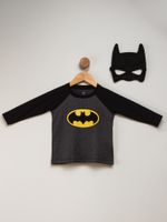 Camiseta-Infantil-Masculino-Batman-com-Mascara---Cinza-Escuro