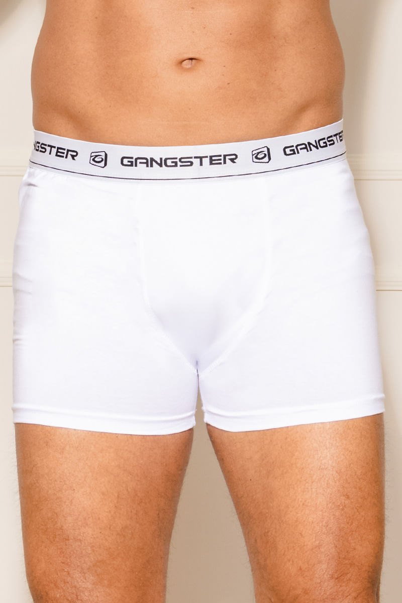 Cueca-Masculina-Boxer-Cotton-Gangster---Branca