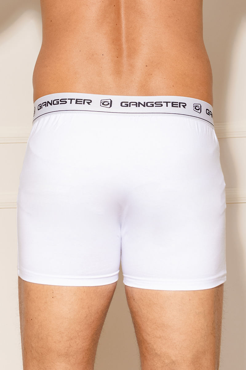 Cueca-Masculina-Boxer-Cotton-Gangster---Branca