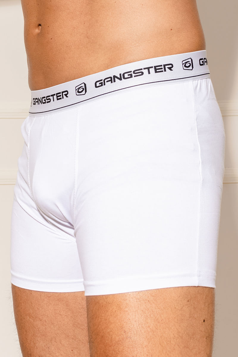 Cueca-Masculina-Boxer-Cotton-Gangster---Branca