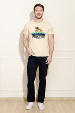 Camiseta-Masculina-Paradise---Bege