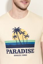 Camiseta-Masculina-Paradise---Bege