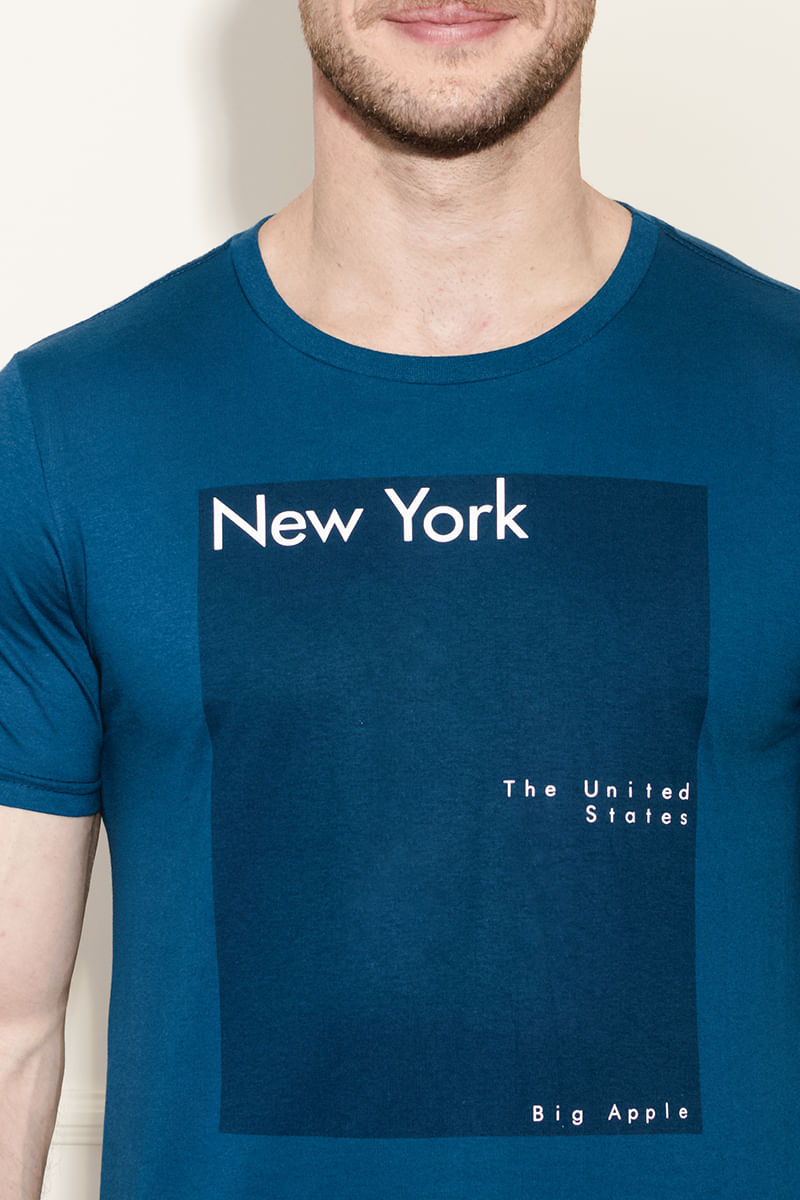 Camiseta-Masculina-New-York---Azul
