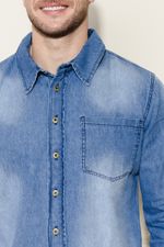 Camisa-Masculina-Jeans---Azul