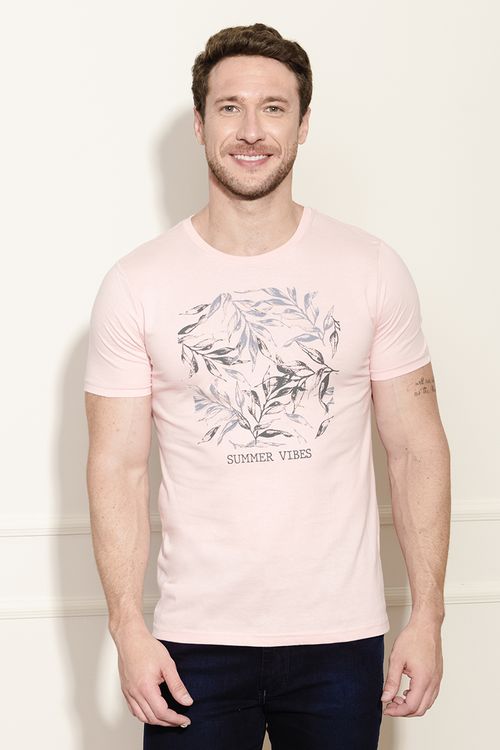 Camiseta Masculina Summer Vibes - Rosa