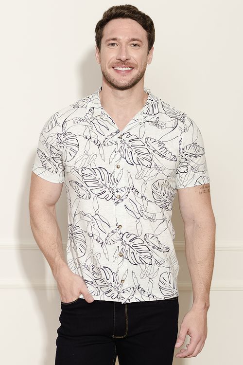 Camisa Masculina Folhagens Rovitex