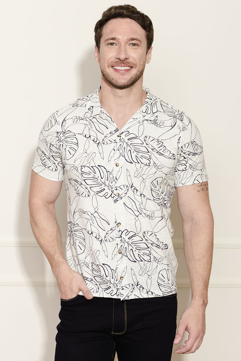 Camisa-Masculina-Folhagens