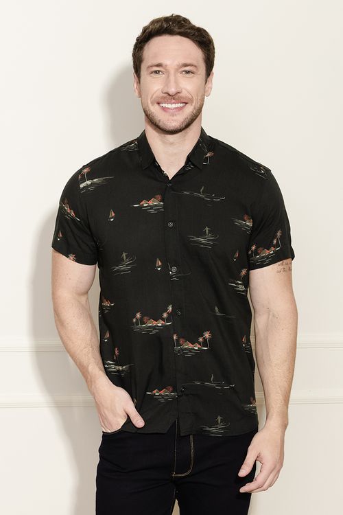 Camisa Masculina Estampada