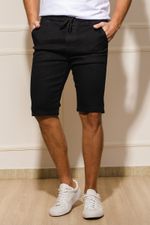 Bermuda-Masculina-Sarja---Preto