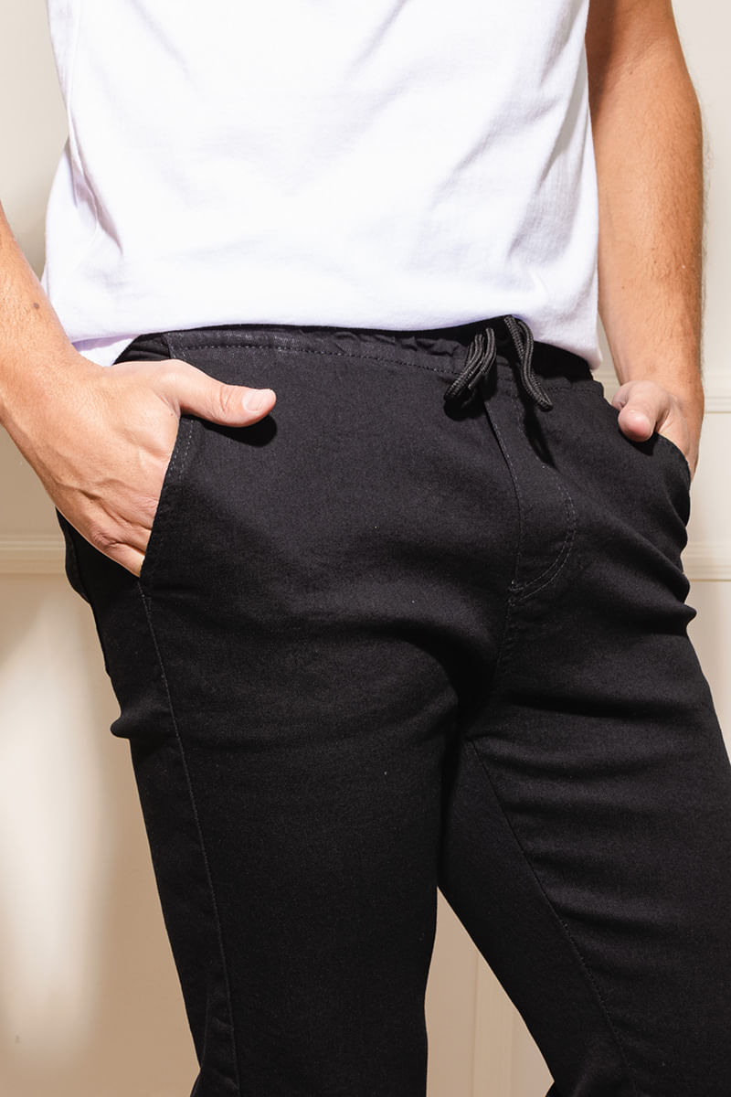 Bermuda-Masculina-Sarja---Preto